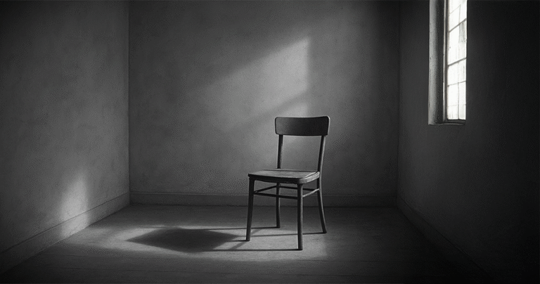 interno silenzioso e-caldo rivoluzione del perdono silenzioso Stanza con luce calda, vuota o quasi, atmosfera intima e silenziosa, simbolo di perdono e resa